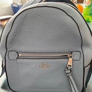 Coach baby blue backpack excellent condition